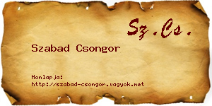 Szabad Csongor névjegykártya